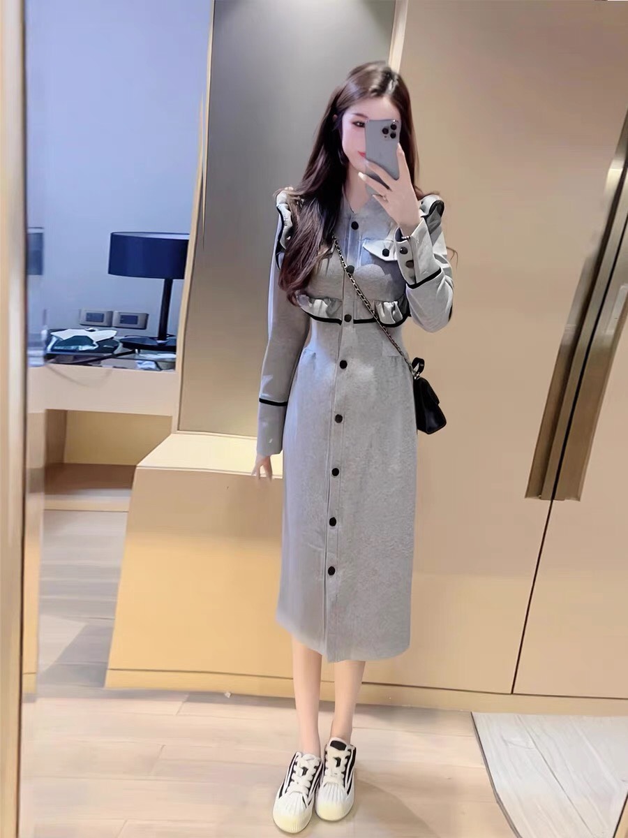ĐẦM THUN TÚI HỘP VIỀN MÀU D97